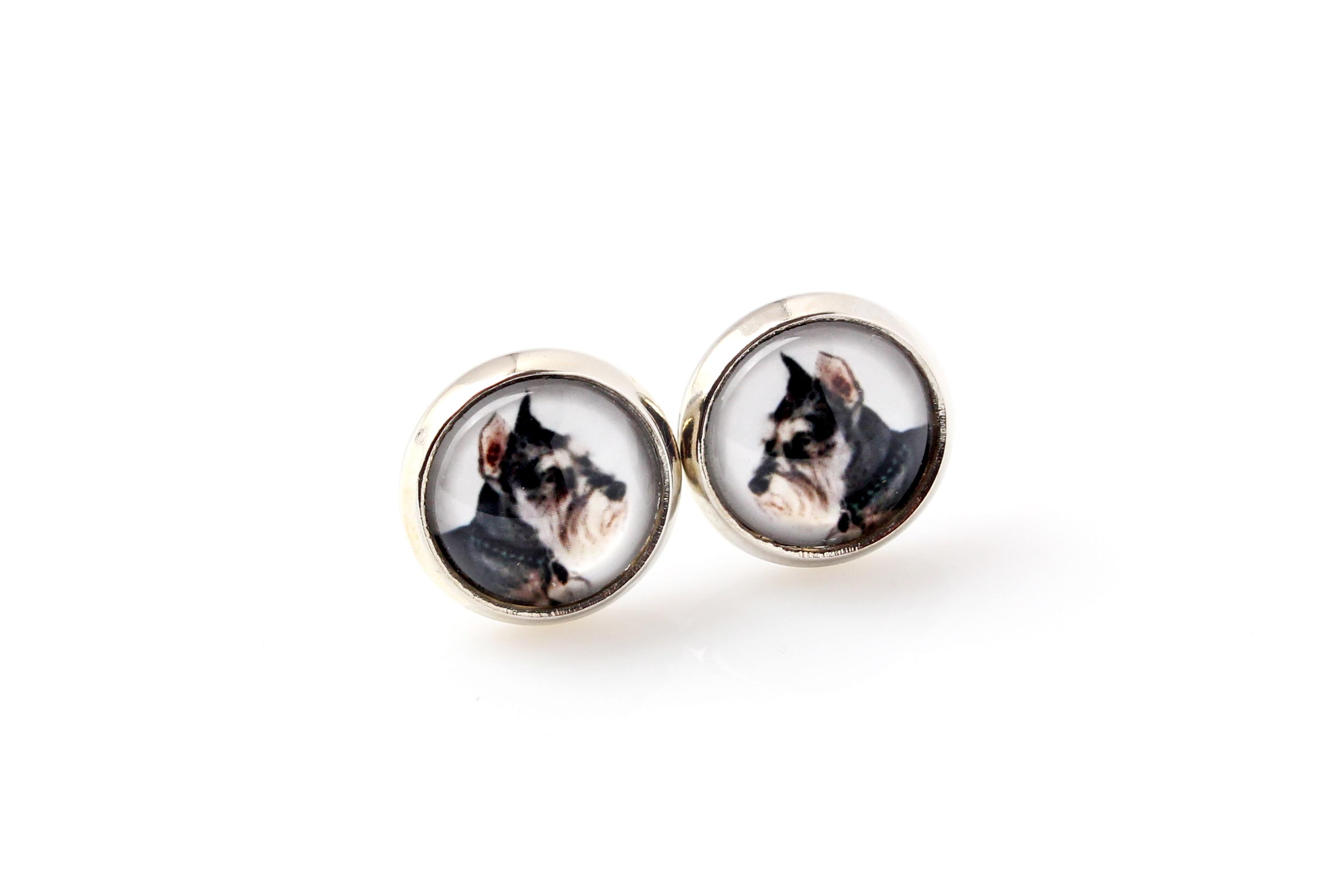 

Schnauzer I - earrings your photo handmade, own photo, jewelry from the Art.-Dog brand срібний