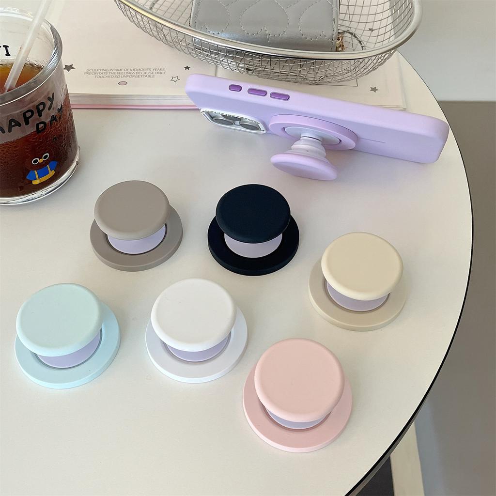 Korean Style Pure Color for MagSafe Magnetic Phone Grip Stand Holder Strong Adhesion Extendable Foldable Air Bag