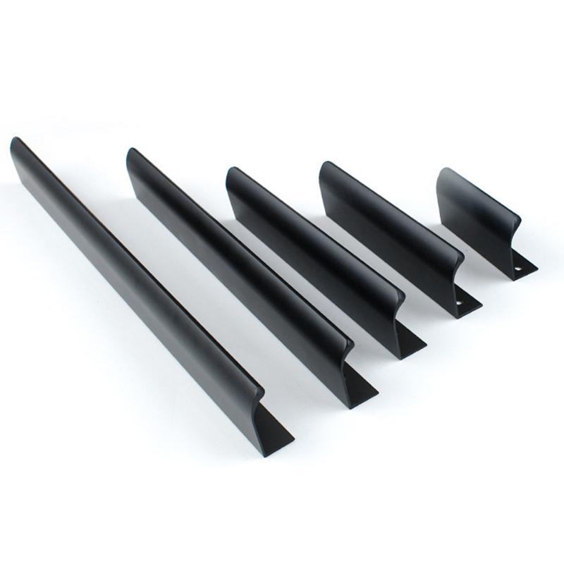 Aluminum Alloy Cabinet Drawer Handle Modern Furniture Hidden Long Handle Mount Finger Edge Pulls Nordic Concealed Handle