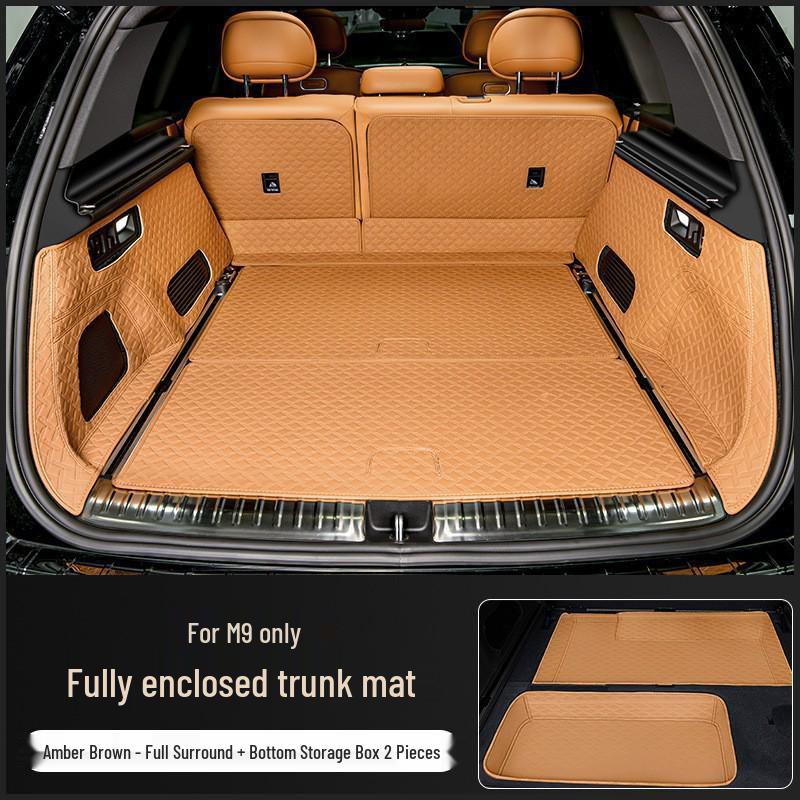Full Coverage Nappa Leather Trunk and Backrest Mat for 2024/25 AITO M9 Five/Six-Seater