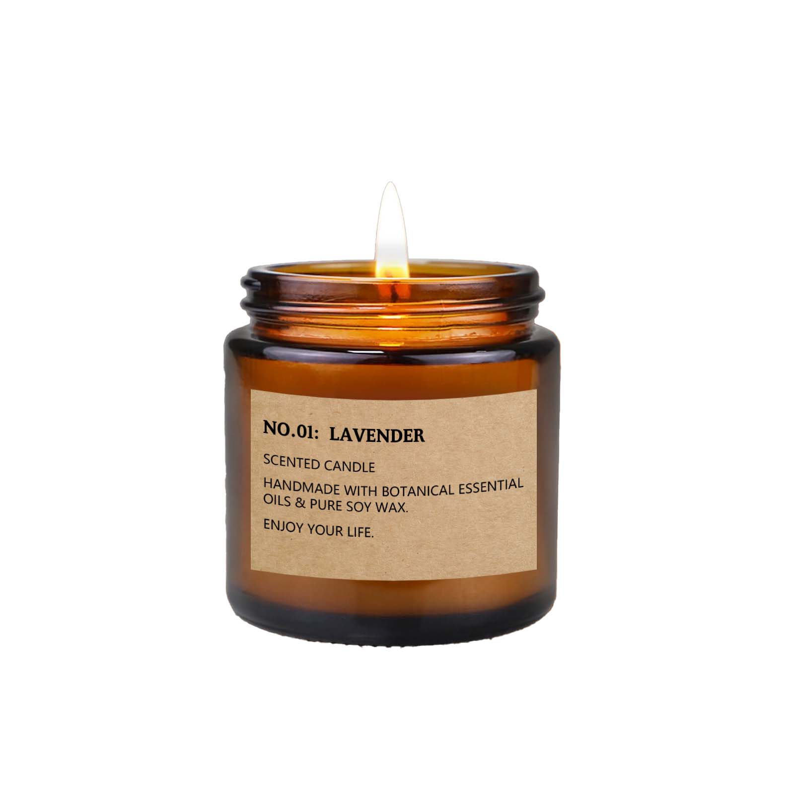 

1pc Brown Glass Cup Aromatherapy Candle Lavender scented candle Suitable for Home Decoration Birthday Valentine s Day Gift