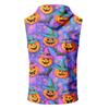 Men's Print Sleeveless Hoodie with Pockets and Drawstring - Casual Tank Top Vest for Outdoor Sports
