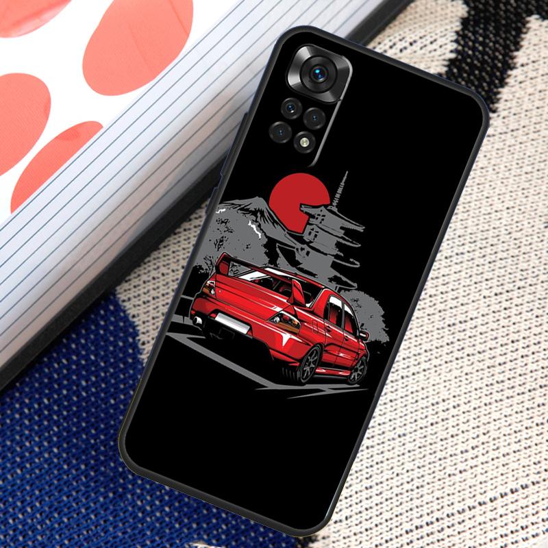 

Чехол JDM Car Evo для Xiaomi Redmi Note 10 11 Pro 8 9 12 Pro 11S 10S 9S Redmi 9 10 12C 9C 10C задняя крышка Redmi Note 8 Pro