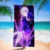 Toalla de Playa de Microfibra Impresa Anime Jujutsu Kaisen Satoru Gojo Escalada de Montaña Playa Natación Correr Absorbente Suave