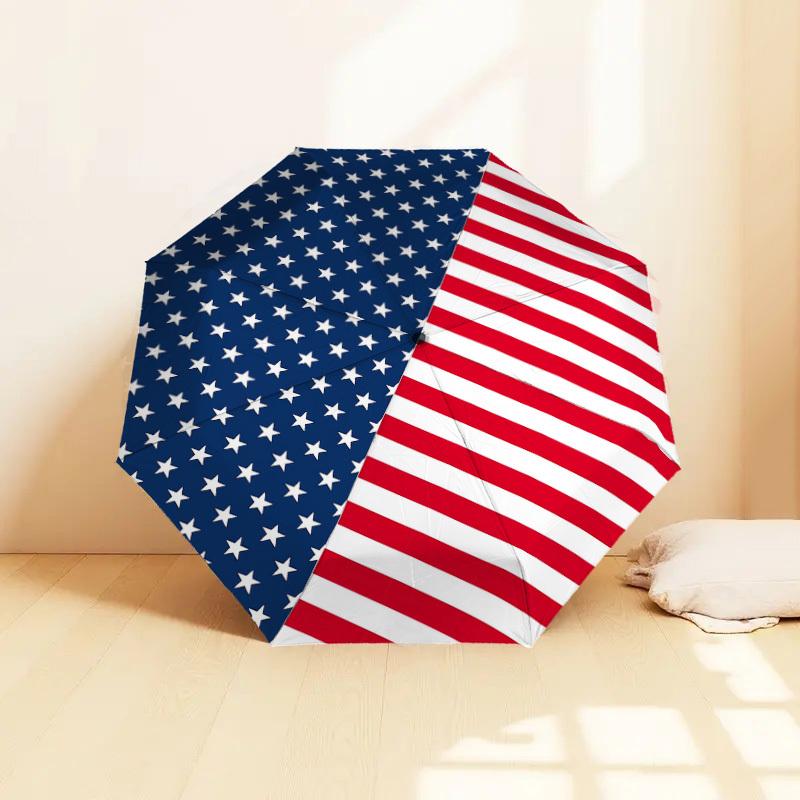 1pz Ombrello con Bandiera Americana, Ombrello ad Apertura e Chiusura Automatica, Ombrello di Alta Qualità, Regalo Ideale per Lei 367
