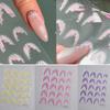 Golden Thread Hemline French Nail Art Stickers Nail Decals 3D Self-Adhesive Charm Nail Sliders Diy Nail Decorations Stencil Tool