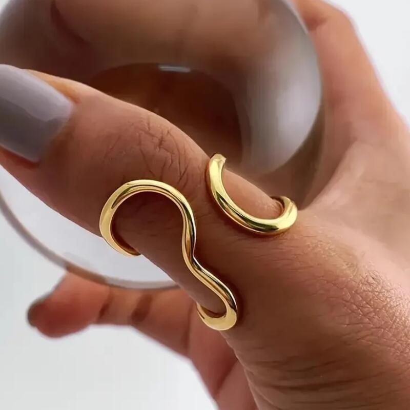 Silver Color Pin Adjustable Opening Finger Rings For Women Jewelry Gift Custom Jewelry