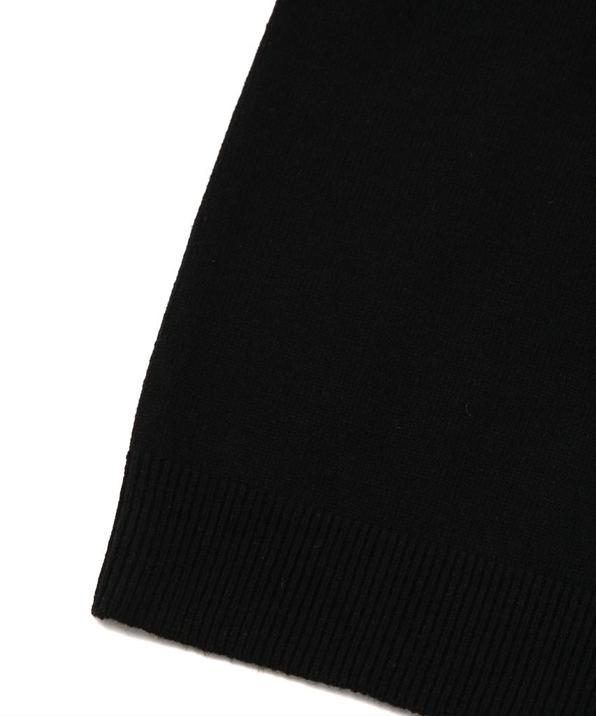 IL CORSO Lambswool Cozy V-Neck Knit Black Iesw5F001Bk