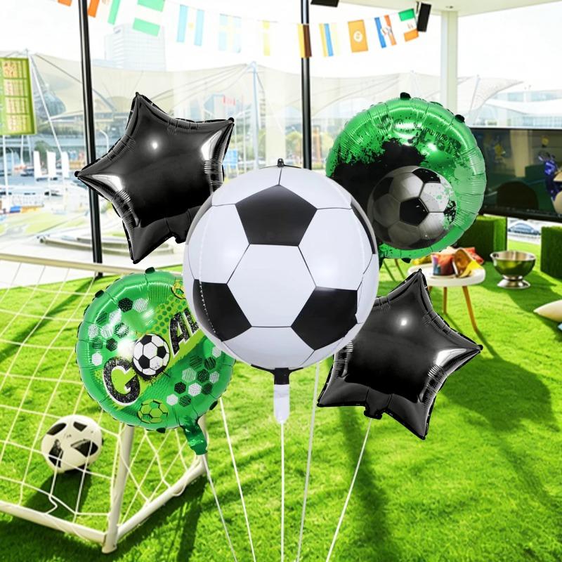 3D Football Soccer Balloons with Ball & Sneaker Shapes Ideal for Themed Parties Birthday Sports Event Decorations Supplies