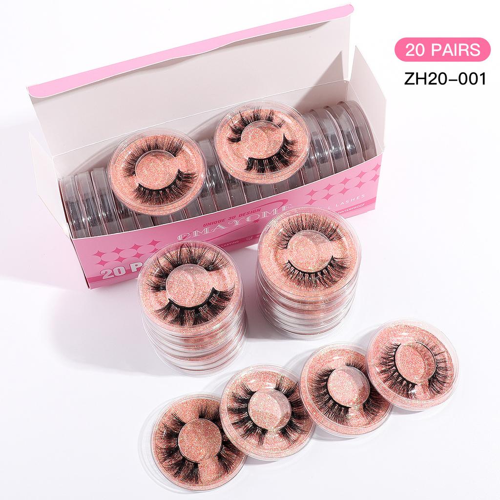 20 Boxes Mixed With Thick Exaggerated False Eyelashes, Thick Eyelashes, Naturally Curled Eyelashes.