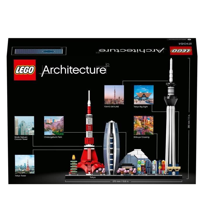Lego® architecture - tokyo - skyline (21051) - 547 pièces - pour adultes