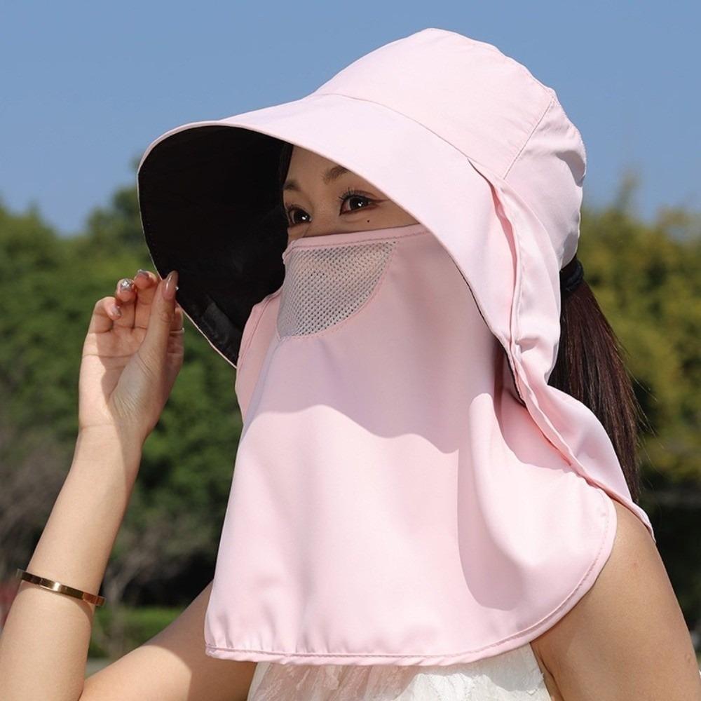 Anti-UV Sun Hat Wide Brim Bucket Hat New Sunscreen Hat Outdoor 3