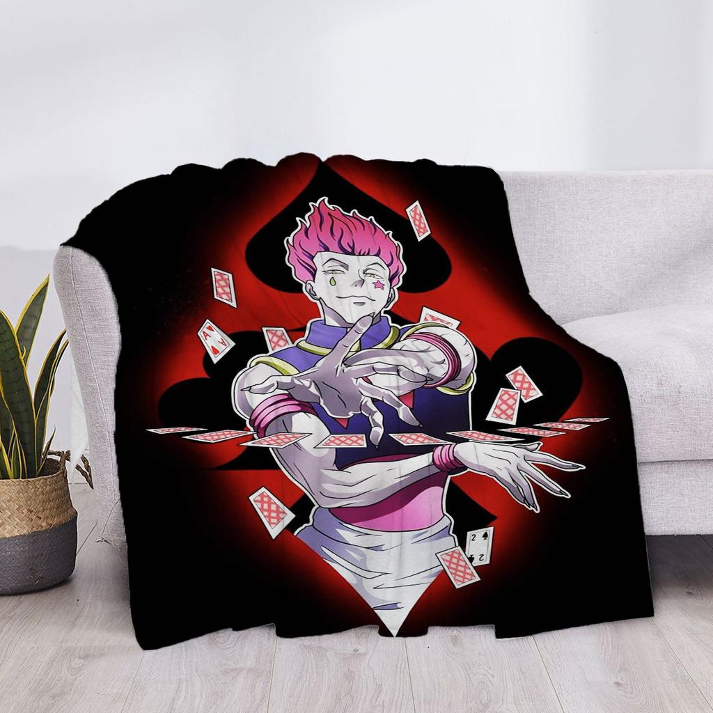 H-Hunter X Hunter Hisoka Sofa Überwurf Luxus Bettdecken Zuhause und Dekoration Knie Benutzerdefiniert Anime Flauschig Weich Überwürfe Niedlich