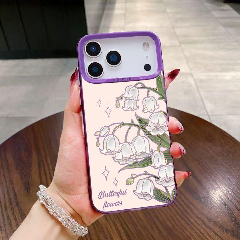 Tulpen iPhone 17 Hülle für Apples 16 Pro Max/15 Pro/13, Silberne Hülle für Mädchen, Passt für iPhone 14