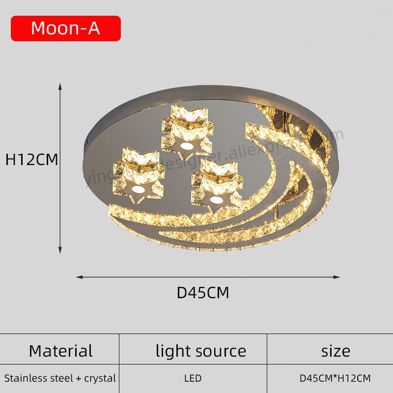 

Chandeliers for Living Room Modern LED Heart Shaped Crystal Bedroom Pendant Light Dining Room Ceiling Light New Ceiling Lamp white light