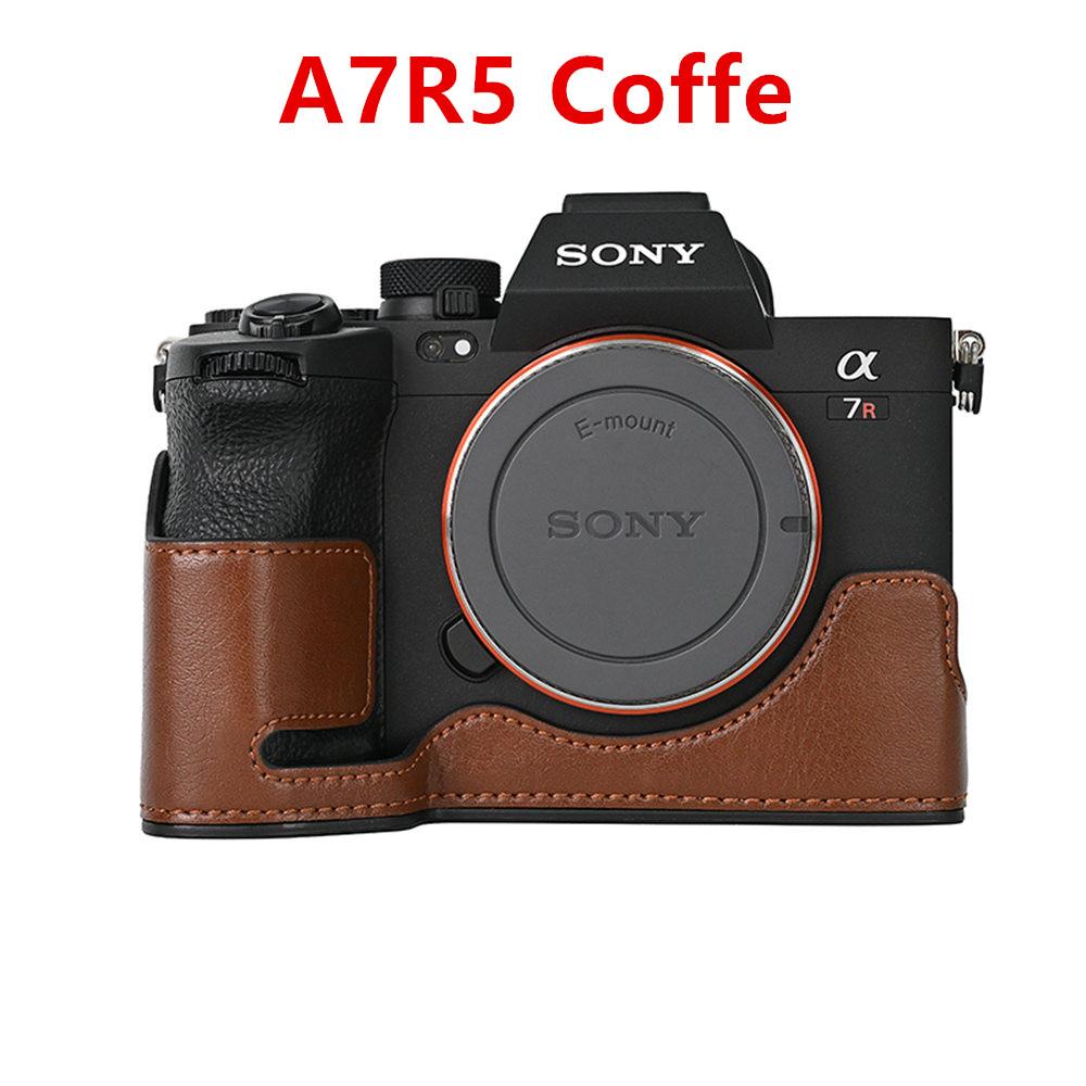 

PU Leather Camera Half Case for Sony A7R5 A7RM5 A7RV A7CII A7C2 Battery Opening Bottom Cover