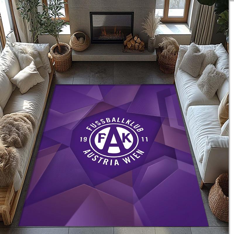 Austria Wien FC Soccer Football Pattern Soft Area Rug Non Slip Indoor Floor Carpet Sports Decor Mat for Bedroom