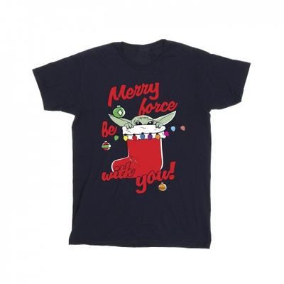 Star Wars Mandalorian Girls Merry Force Be With You Cotton T-Shirt