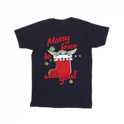 Star Wars Mandalorian Girls Merry Force Be With You Cotton T-Shirt
