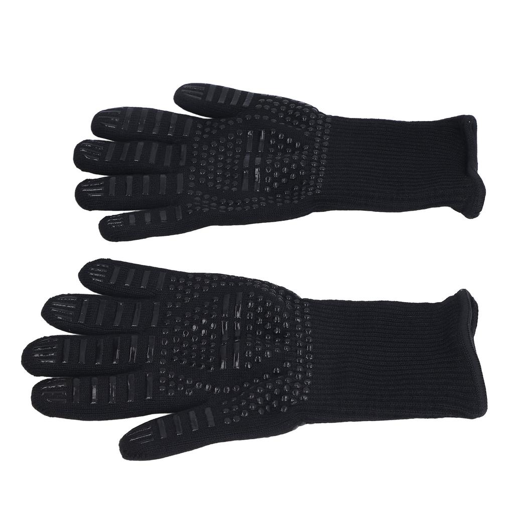 Hitzebeständige Handschuhe 500 Grad Celsius 31cm Hitzebeständige Fäustlinge Kochwerkzeug für BBQ Ofen Schweißen