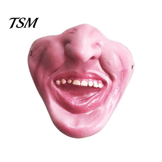 Home Celebration Accessories Latex Halloween Half Face Masque for Adults, Scary Horror Party Comfortable Cushion with Elastic Strap Cosplay, Carnival
