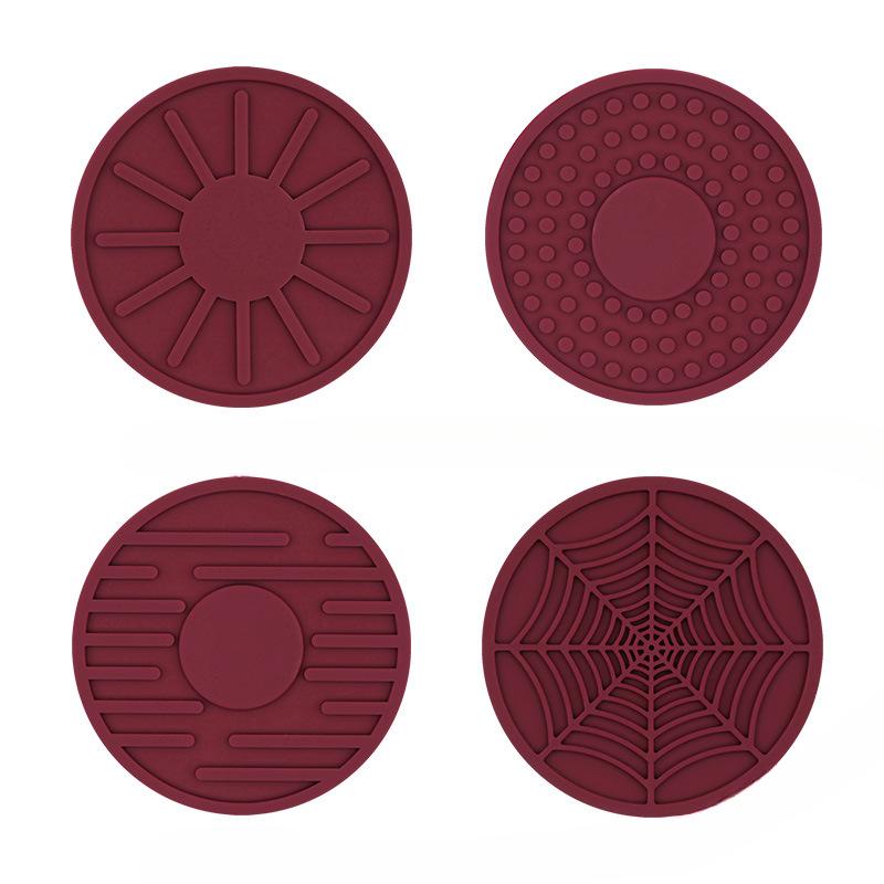 

Автомобильный подстаканник для автомобиля, коврик для дверного проема автомобиля, интерьер, внутреннее убранство, принадлежности для всего автомобиля, противоскользящие 4pcs вино красного