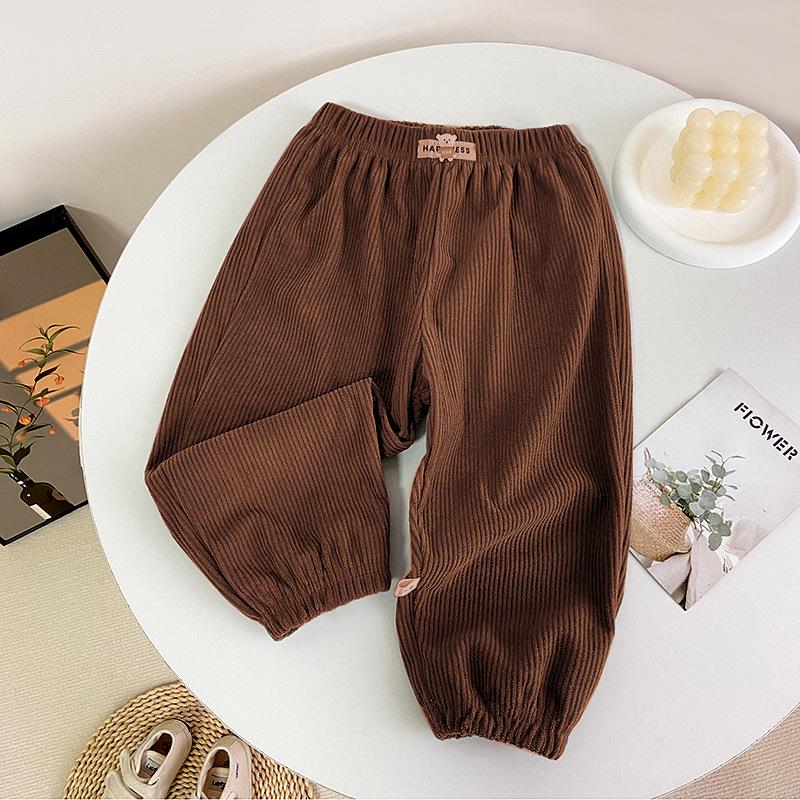 

Детские мультяшные спортивные штаны из капок-флиса - Корейский стиль для осени и зимы 100# Height 90-100cm