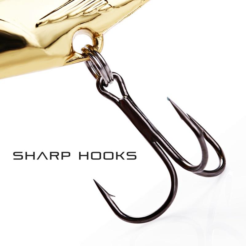 Angelköder 3D Augen Metall Angelköder Haken Spinner Angelköder Barsch Crankbaits Zubehör Haken