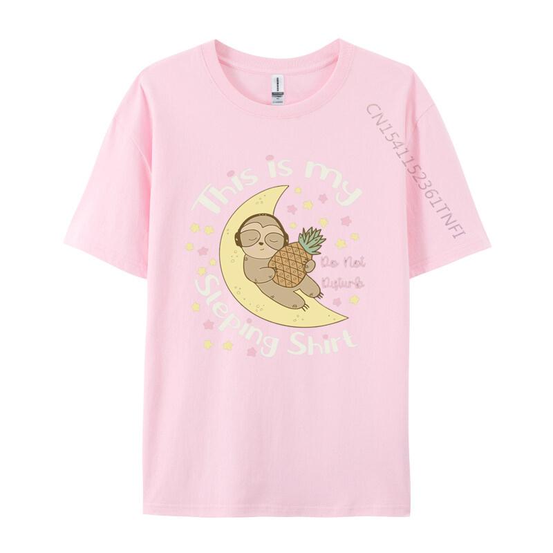 This Is My Sleeping Sleepy Sloth Moon T Shirts Men Harajuku T Shirt Cotton Oversized Unique Tees Tops Fast Shipping