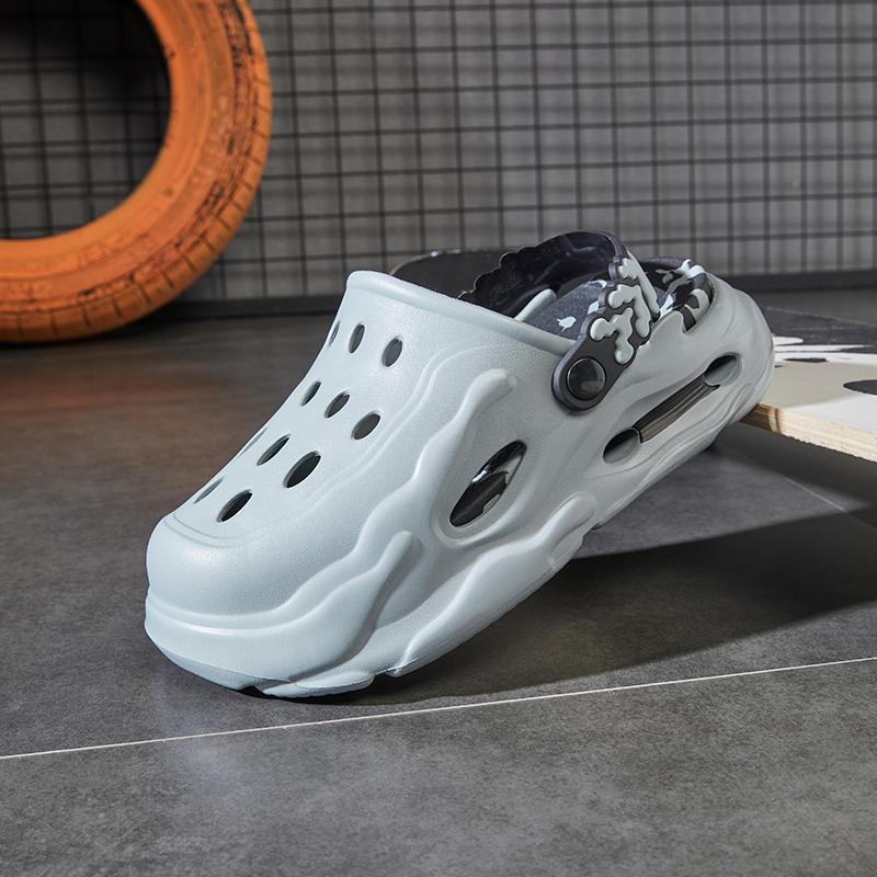 Fashion Men's Trendy Thick Soled Sandals Outdoor Slippers Men Garden Shoes Comfortable Men Summer Casual Shoes Half Drag Beach Sandals