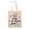 Tote Bag - PLANETEE - Célia She's Awesome! - Jute - Beige - Printed In France