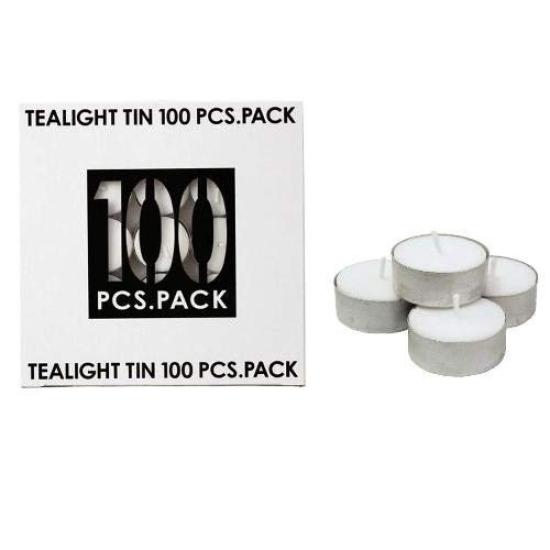 

Tea light tin 100 pieces x 2 pieces set белый