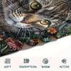 Tabby Cat Print Flannel Blanket, High quality Comfortable for All Seasons, Home Decor, Warmth and Comfort, Perfect for Christmas Gifts