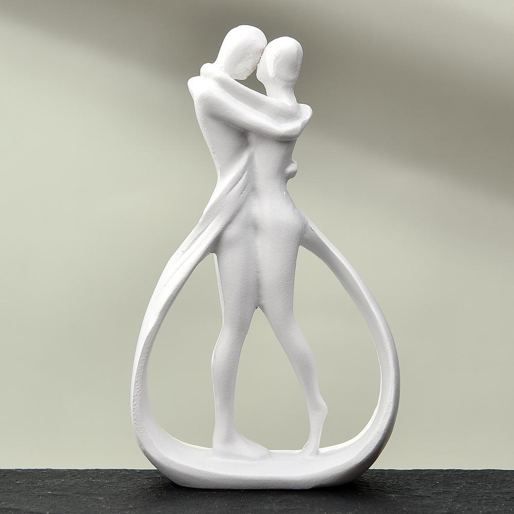 Cuplu Abstract Se Îmbrățișează Artizanat Creativ din Rășină Ornamente de Casă Decor pentru Pridvor Living