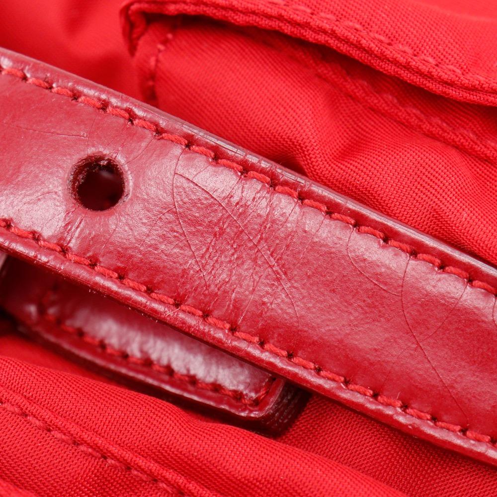 PRADA Backpack Daypack BZ6677 VERA SPORT ROSSO Red Nylon Women Used