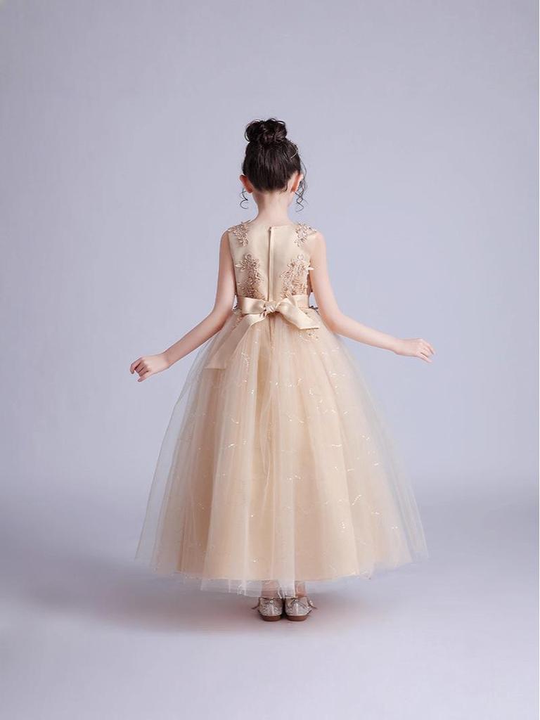 Girls' Puffy Princess Dress: Summer Flower Girl Gown for Weddings, Birthdays, and Performances