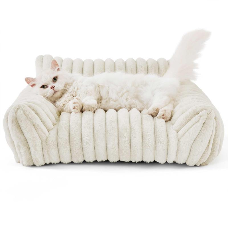 

Rabbit fleece pet sofa bed removable and washable four seasons universal cat and dog kennel warm cushion XS【50*40*20cm】