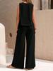 2025 Summer Women's Trendy Cotton Two-Piece Set: Versatile Loose Pullover with Round Neck - European & American Style