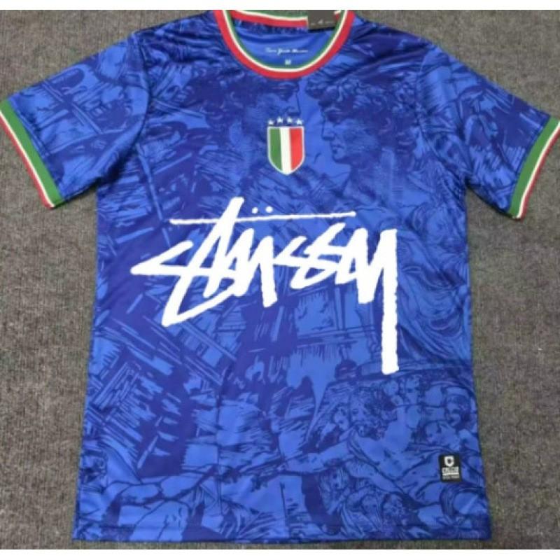 Maglia da Calcio Signature Stussy Retro Brasile Argentina Portogallo Maglia da Allenamento Calcio Uomo Donna Manica Corta
