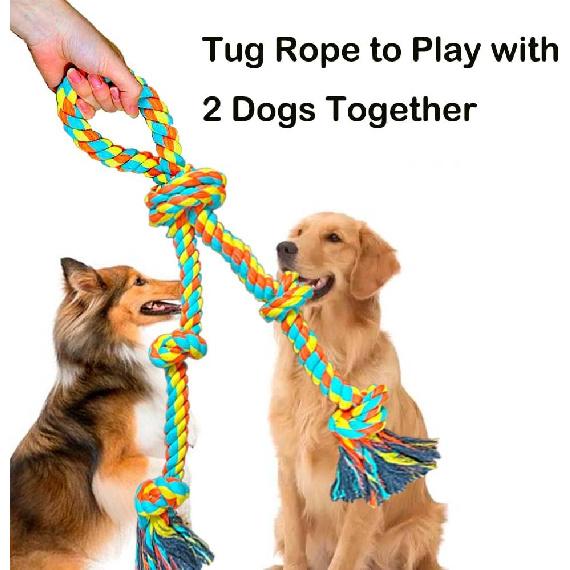 Extra Large Dog Tug of War Rope Toy for Aggressive Chewers Medium Large Breed Giant Chew Rope Puppy Teething Toys Indestructible Tug Rope Durable