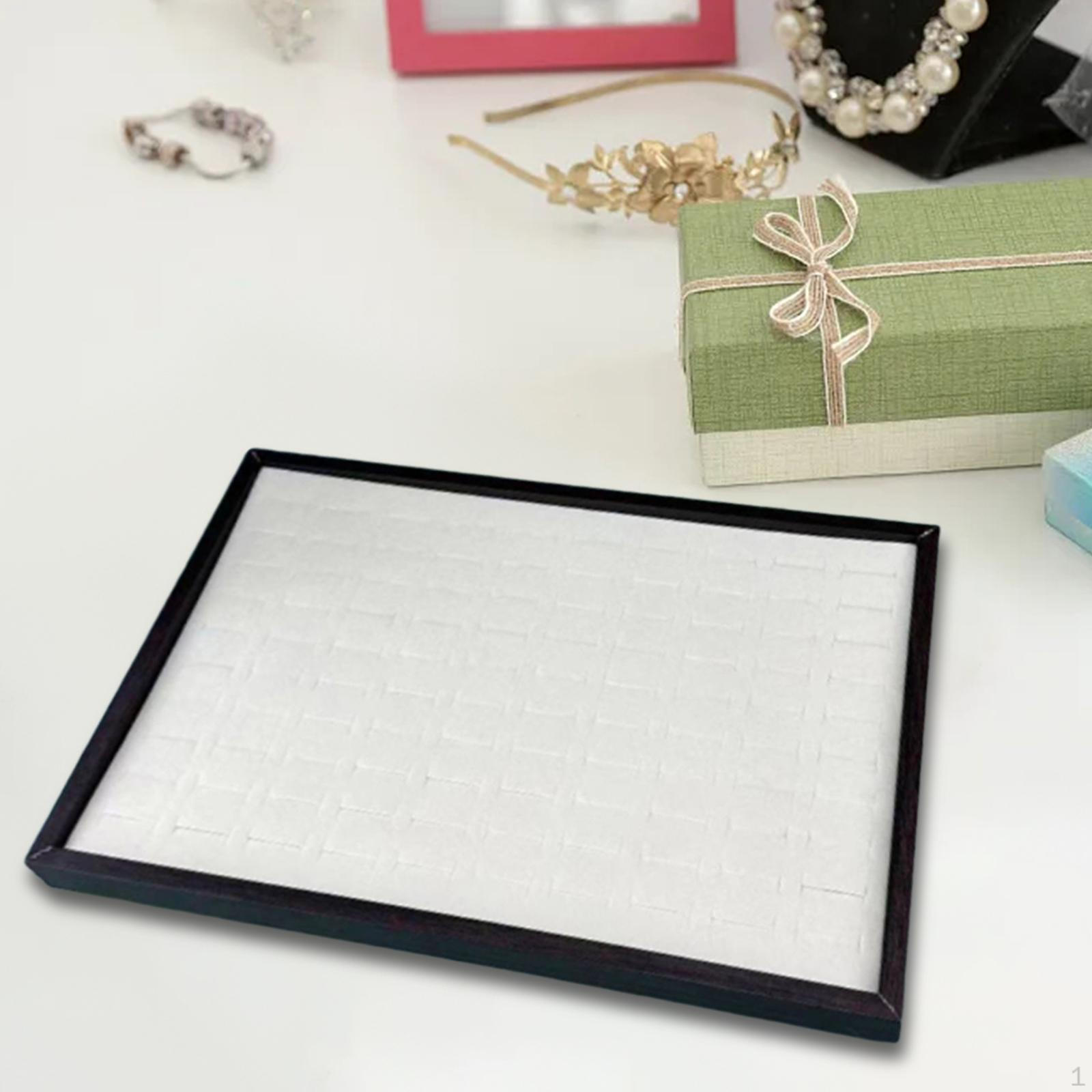 

Earrings Jewelry Display Holder Organizer Ring Earring Tray Velvet Showcase чорний