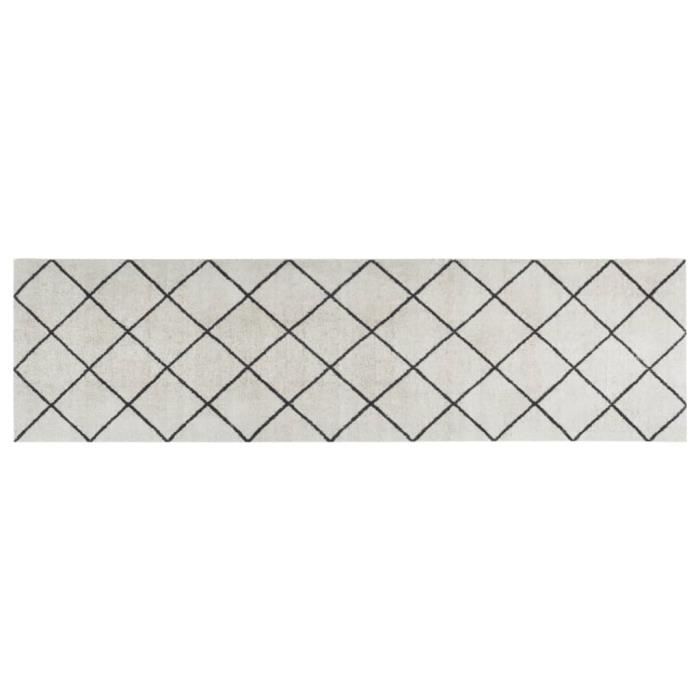 VidaXL Tapis de cuisine lavable impression carrée 45x150 cm velours 136567