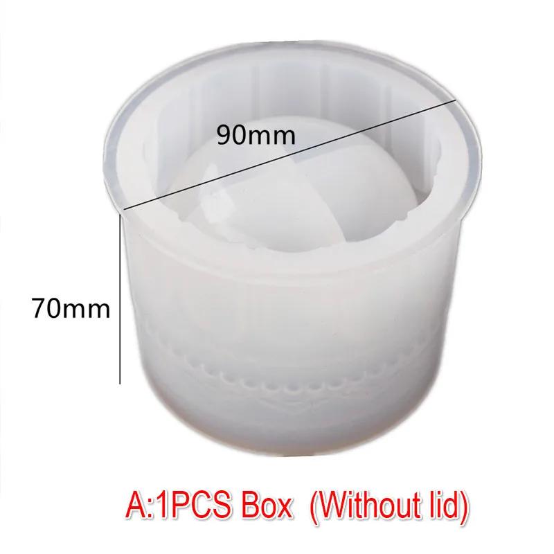 Diy Crystal Epoxy Resin Storage Box Cosmetic Cup Jewelry Box Mirror Silicone Mold