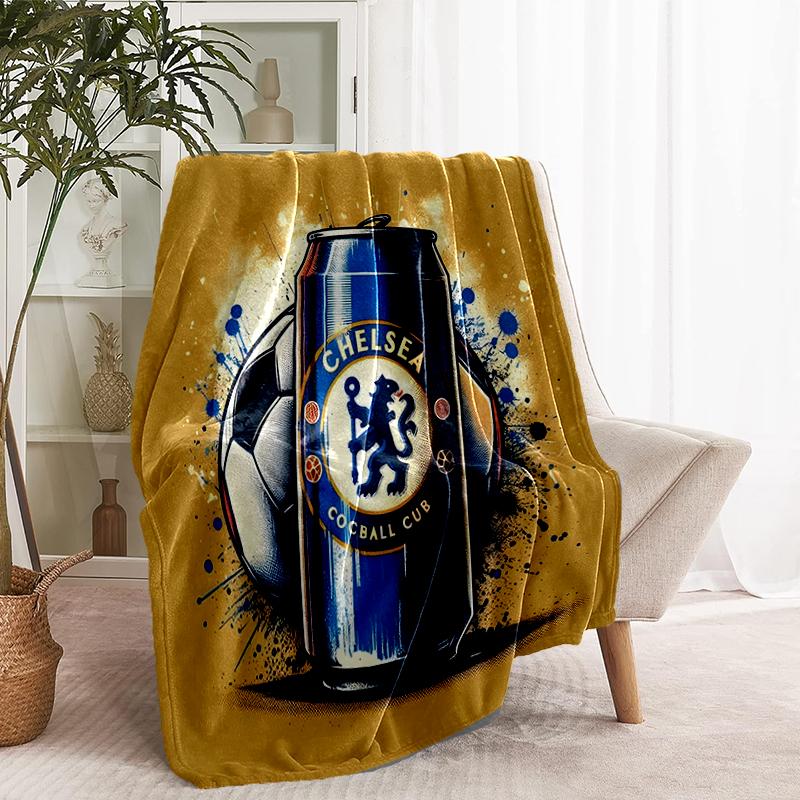 Chelsea F.C Print Blanket - Soft & Comfortable, for Bedroom, Travel, Sofa, Home Decoration - Birthday Christmas Gift for Friend