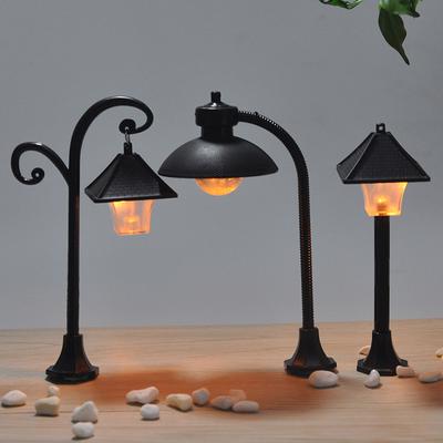 1/10ks Miniatury Model Road Light Mikro Krajina Bonsai Ornai Pryskyřice Domácí dekorace Pouliční lampa Figurka Streetlight