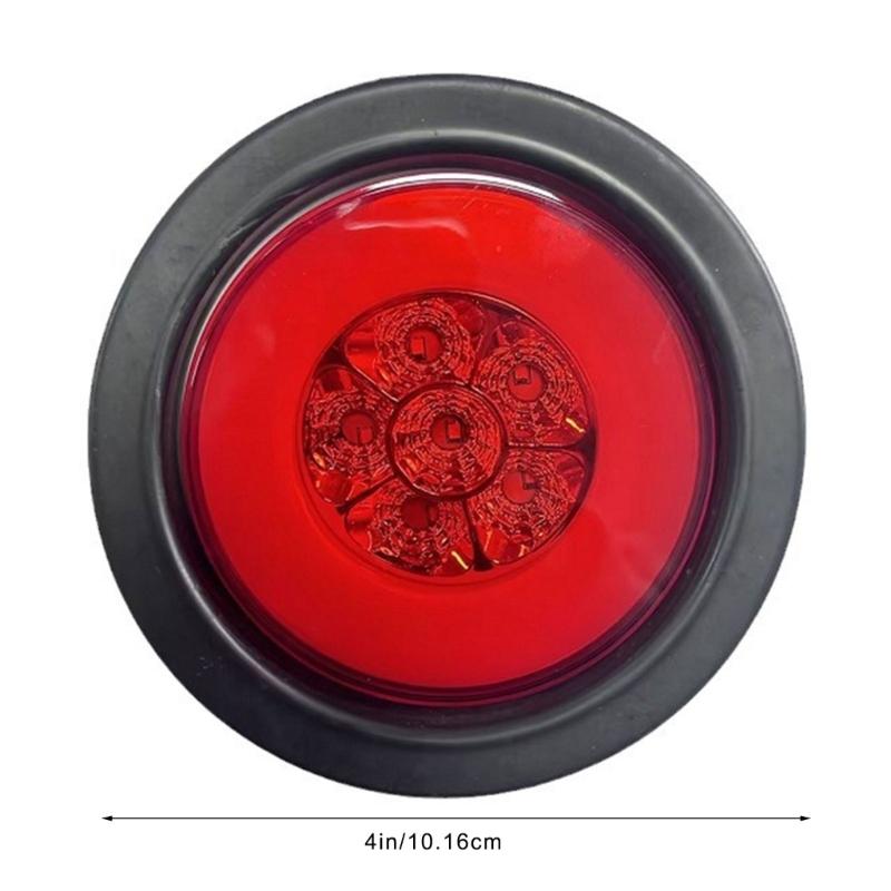 High Intensity 30 LED 4 Inches Trailer Brake Light For Automotive Signal Lamps Waterproof Stop Lamp Easy Installation
