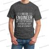 "I Am An Engineer" Graphics Men's Clothing Summer Fashion Funny Engineer Slogan Tops Tees Short Sleeve Hippie Homme Camiseta