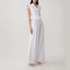  European and American Amazon Women's New V-Neck Short Sleeve Thin Belt Waist Cardigan High Waist Wide Leg Pants Temperament Set