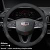 cuwklz1 Leather Car Steering Wheel Cover for Cadillac Escalade 3 4 ATS SRX CT6 CTS XT5 STS CT5 XT6 XT4 Lyriq Accessories