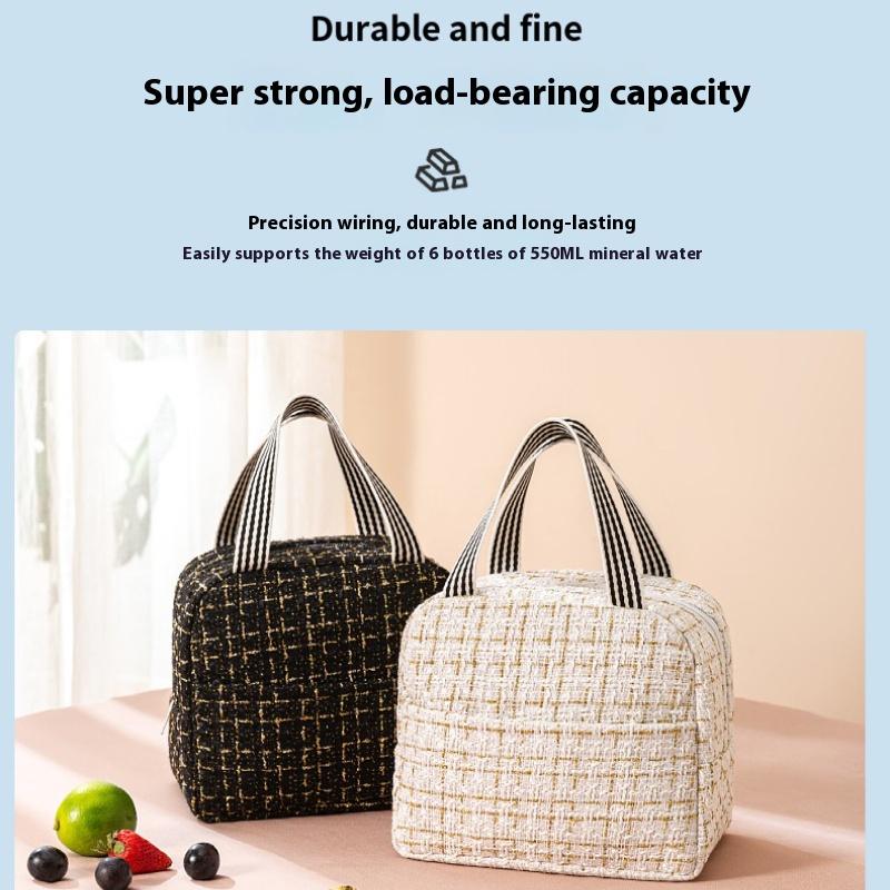 Simple Insulated Lunch Bag Thermal Outdoor Food Box Insulation Cooler Bento Bag Large Capacity Cooler Bag Women Storage Banto